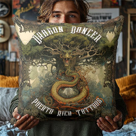 Cojín decorativo de dragón de árbol Bonsai japonés