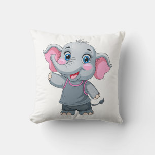 Cojín decorativo de elefante bebé lindo