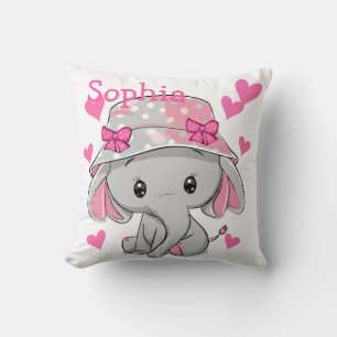 Cojín decorativo de elefante bebé lindo