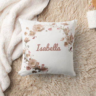 Cojín decorativo de elegancia floral personalizada