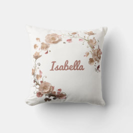 Cojín decorativo de elegancia floral personalizada