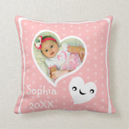 Cojín decorativo de encargo de la foto de la niña