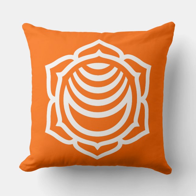 Cojín decorativo de energía Sacral Chakra (Anverso)