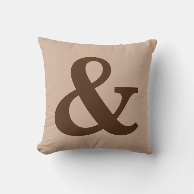 Cojín decorativo de énfasis "&" de Ampersand (Anverso)