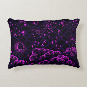 Cojín decorativo de énfasis "Luna y estrellas" (