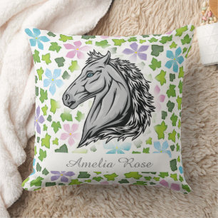 Cojín decorativo de enfermería floral de animales 