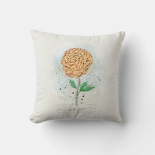 Cojín decorativo de esperanza de flores de color d