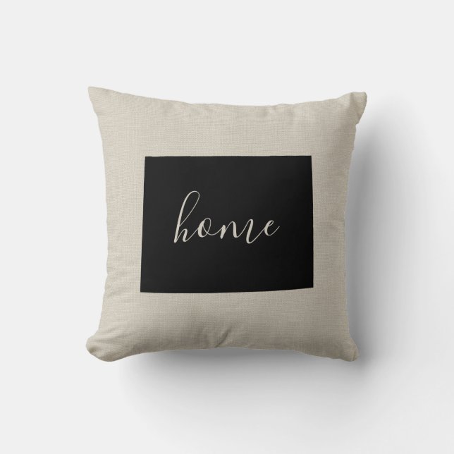 Cojín decorativo de estado del hogar Wyoming (Anverso)