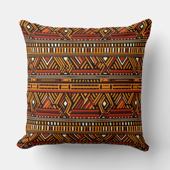 Cojín decorativo de estilo de impresión africano (Anverso)
