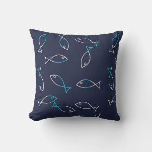 Cojín decorativo de estilo marinero con patrón de 