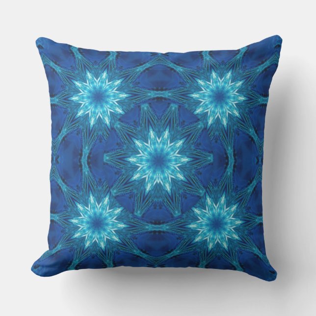 Cojín decorativo de estrellas abstractas de escarc (Anverso)