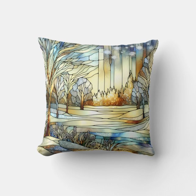 Cojín decorativo de fantasía de invierno (Anverso)