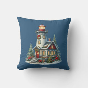 Cojín decorativo de faro de navidades