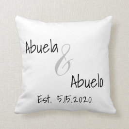 Cojín decorativo de fecha establecido en Abuelo y