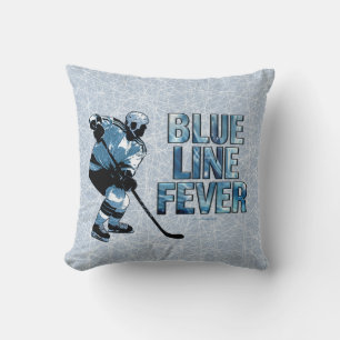 Cojín decorativo de Fiebre de la Línea Azul (hocke