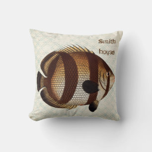 Cojín decorativo de Fish Blue Water Square