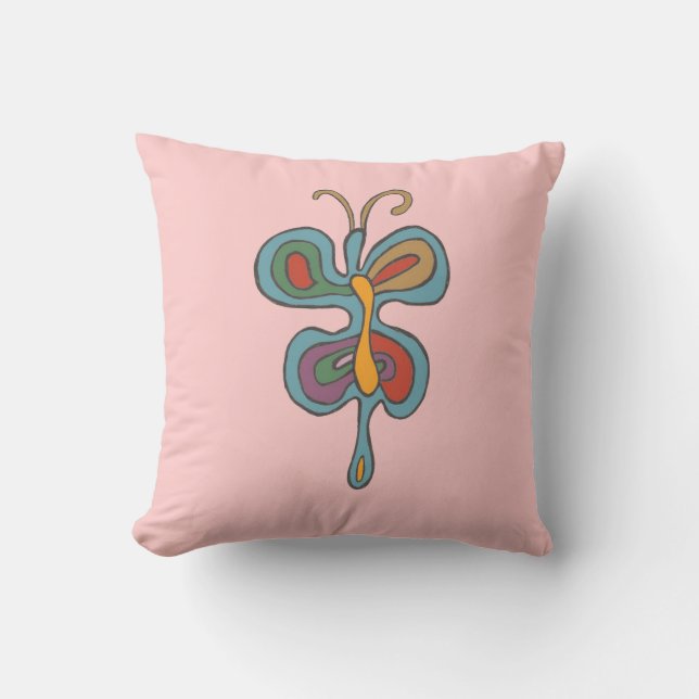 Cojín decorativo de flauta arco iris (Anverso)