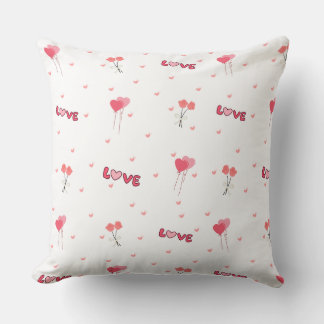 Cojín decorativo de flor de corazón de amor