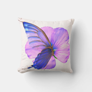 Cojín decorativo de flor de mariposa