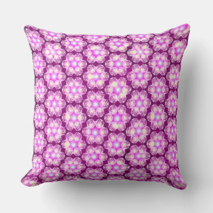 Cojín decorativo de flor de seis Petales morados l
