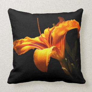 Cojín decorativo de flor naranja