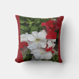 Cojín decorativo De Flor Rojo Y Blanco