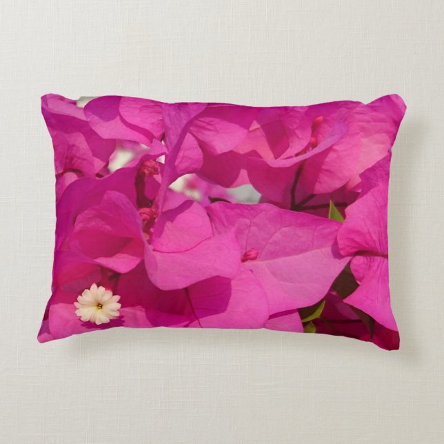 Cojín decorativo de flor rosa (Reverso)