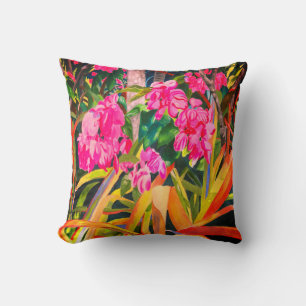 Cojín decorativo de florecimiento rosa