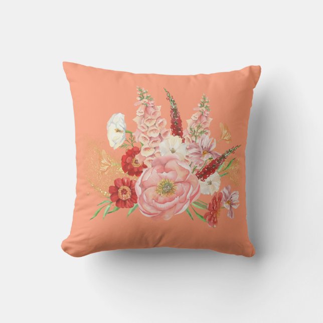 Cojín decorativo de flores (Anverso)
