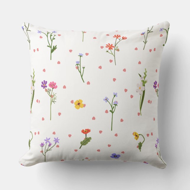 Cojín decorativo de flores (Anverso)