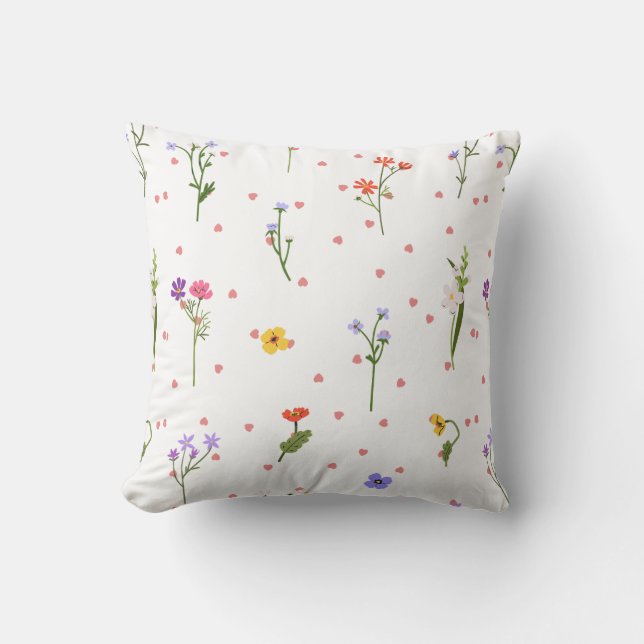 Cojín decorativo de flores (Anverso)