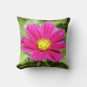 Cojín decorativo de flores Cosmos Rosadas caliente