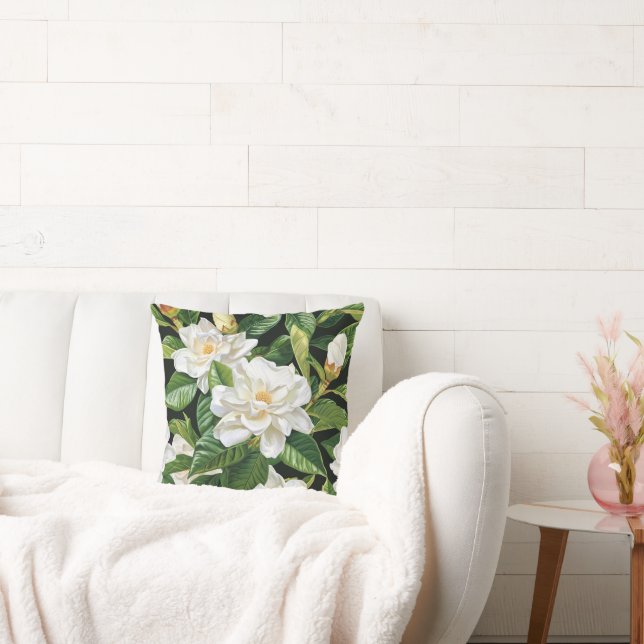 Cojín decorativo de flores de Gardenia - Decoració (Sofá)