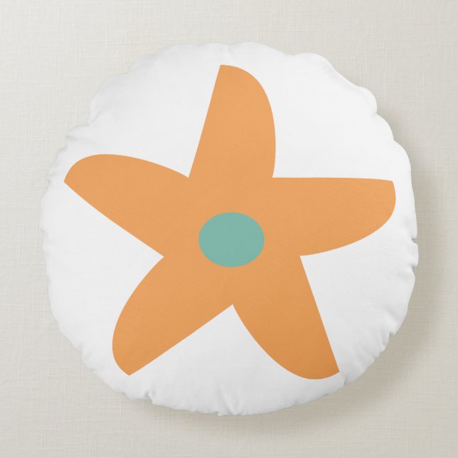 Cojín decorativo de flores divertidas (Anverso)