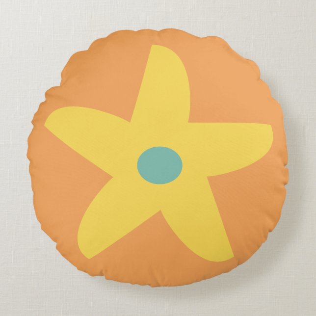 Cojín decorativo de flores divertidas (Anverso)