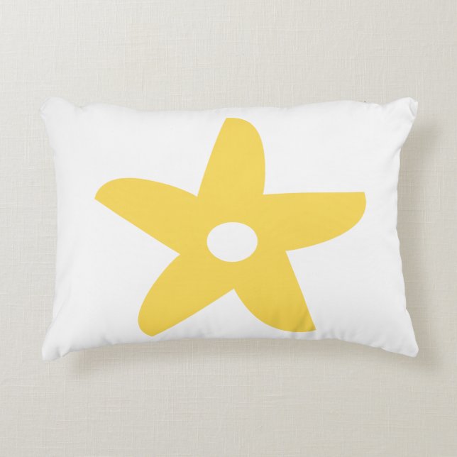 Cojín decorativo de flores divertidas (Anverso)