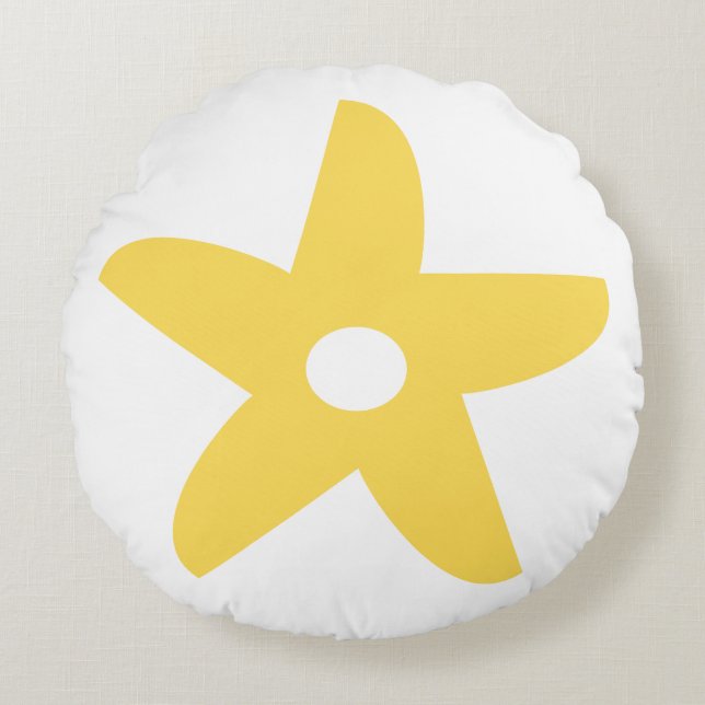 Cojín decorativo de flores divertidas (Anverso)