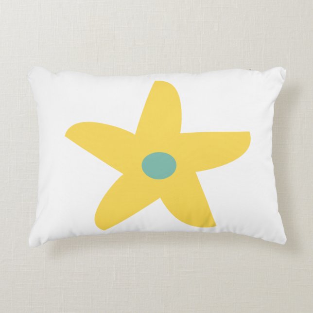 Cojín decorativo de flores divertidas (Anverso)