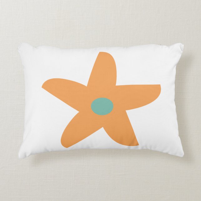 Cojín decorativo de flores divertidas (Anverso)