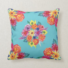 Cojín decorativo de Flores Mexicanas Fiesta Floral