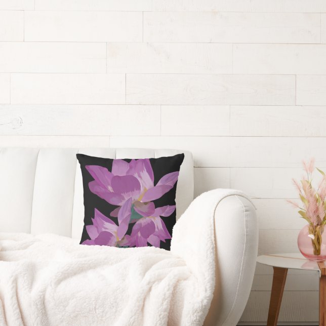 Cojín decorativo de flores pintadas (Sofá)