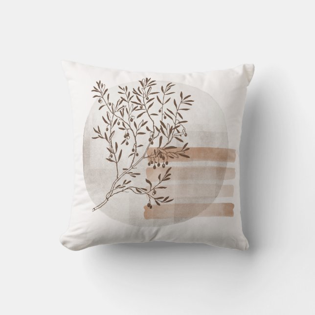 Cojín decorativo de follaje de estilo bohemio mode (Anverso)