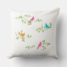 Cojín decorativo de fondo Personalizado de las ave