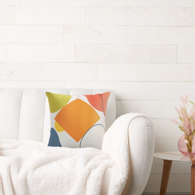 Cojín decorativo de formas geométricas abstractas  (Sofá)