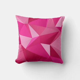 Cojín decorativo de formas geométricas rosadas mul