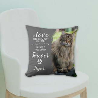 Cojín decorativo de foto de gato personalizado