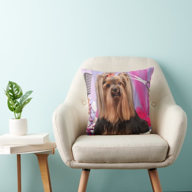 Cojín decorativo de fotografía de perro (Silla)