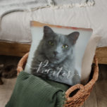 Cojín decorativo de fotografía mascota<br><div class="desc">¡Aprecie a los recuerdos especiales de su mascota con esta almohada tibia de tiro fotográfico!</div>