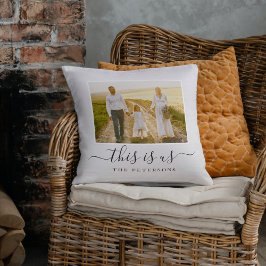 Cojín decorativo de fotografía personalizado de Ru