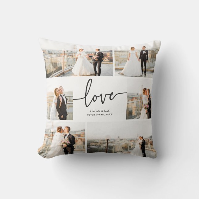 Cojín decorativo de fotos de amor (Anverso)